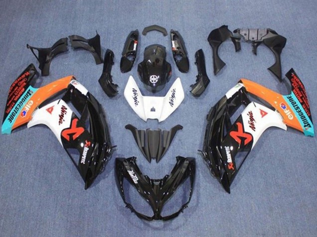 Online Negro Brillante Blanco Naranja Azul Rojo Carenado Moto Kawasaki Ninja 650 EX650 2012-2016