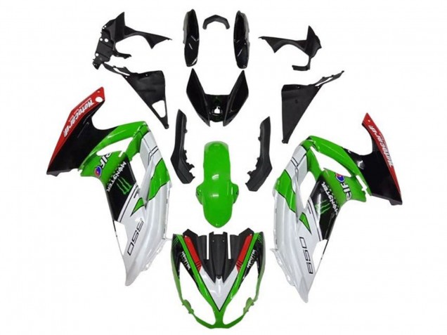 Online Blanco Verde Negro Rojo Monstruo Carenado Moto Kawasaki Ninja 650 EX650 2012-2016