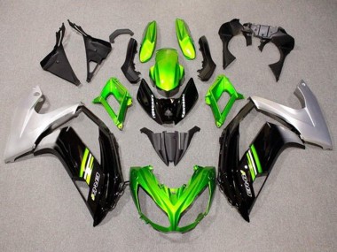 Online Verde Negro Plata Carenado Moto Kawasaki Ninja ER6F 2012-2014