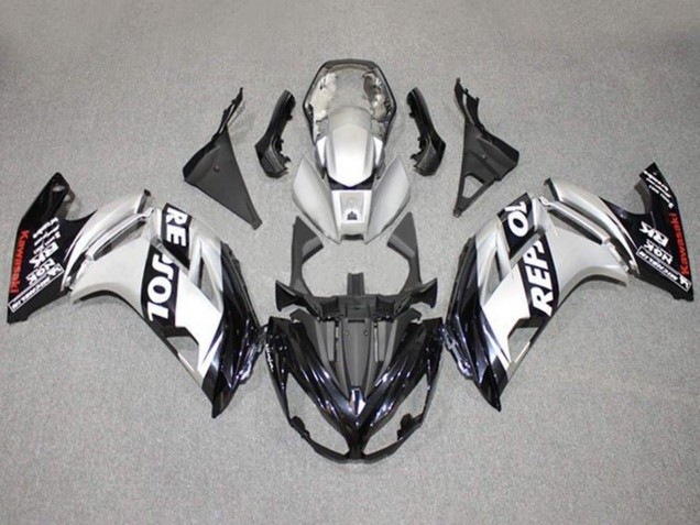Online Plata Negro Repsol Carenado Moto Kawasaki Ninja 650 EX650 2012-2016
