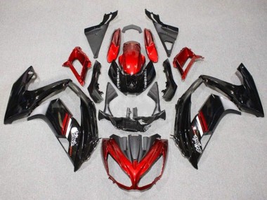Online Rojo Negro Brillante Carenado Moto Kawasaki Ninja 650 EX650 2012-2016