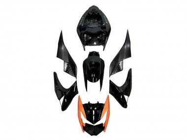 Online Negro Brillante Naranja Carenado Moto Kawasaki Z1000 2007-2009