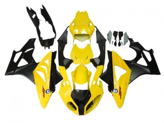 Online Amarillo Negro Mate Carenado Moto BMW S1000RR 2009-2014