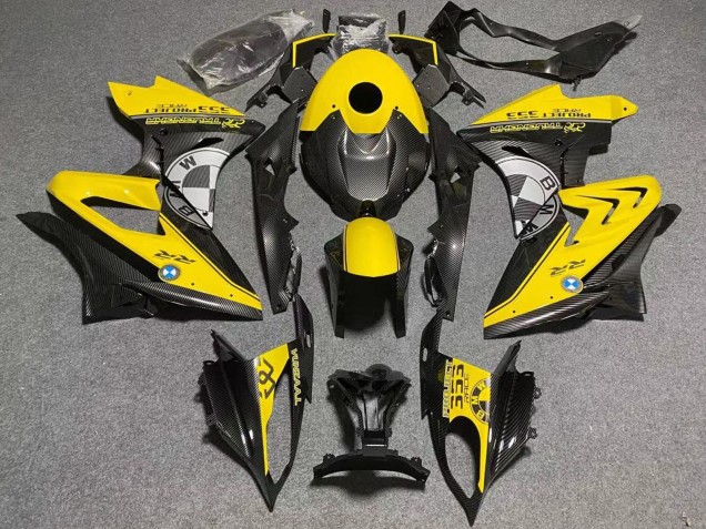 Online Amarillo Falso FibraCarbono Carenado Moto BMW S1000RR 2009-2014