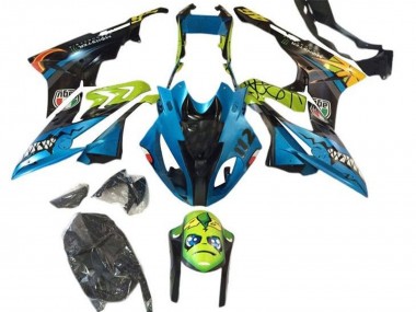 Online Amarillo Azul Negro Tiburón Carenado Moto BMW S1000RR 2015-2016