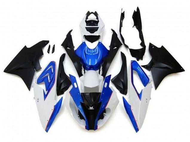 Online Blanco Azul Negro Mate Carenado Moto BMW S1000RR 2017-2018