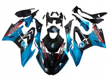 Online Azul Rojo Negro Mate Petronas Carenado Moto BMW S1000RR 2017-2018
