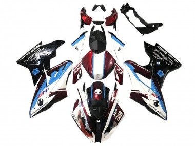 Online Blanco Azul Rojo Negro Brillante Carenados Moto BMW S1000RR 2017-2018
