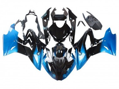 Online Azul Negro Brillante Fade Carenado Moto BMW S1000RR 2017-2018