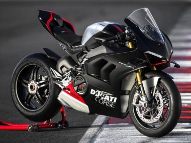 Online Negro Mate Plata Rojo Carenado Moto Ducati Panigale V4 V4S 2022-2024