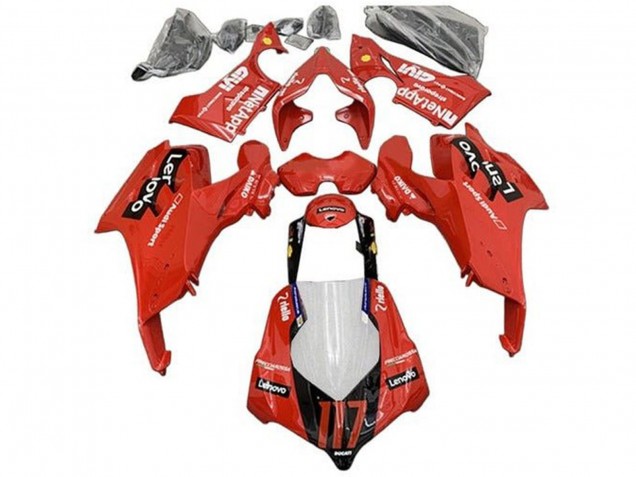 Online Rojo Negro Brillante Lenovo 117 Carenado Moto Ducati Panigale V4 V4S 2020-2021