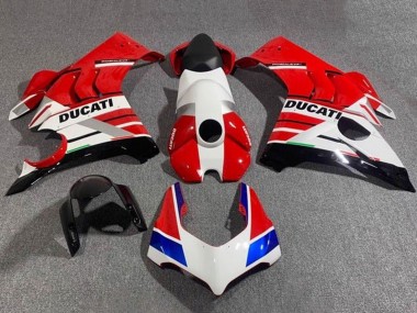 Online Blanco Rojo Azul Negro Brillante Carenado Moto Ducati Panigale V4 V4S 2020-2021