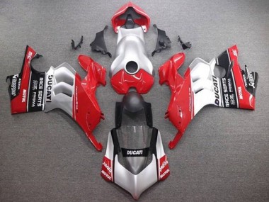 Online Plata Rojo Negro Brillante Carenado Moto Ducati Panigale V4 V4S 2020-2021