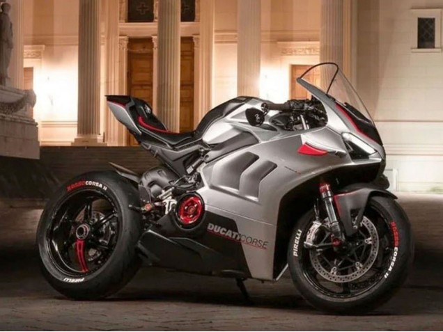 Online Plata Rojo Negro Carenado Moto Ducati Panigale V4 V4S 2020-2021