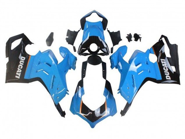 Online Azul Claro Naranja Negro Brillante Carenado Moto Ducati Panigale V4 V4S 2020-2021
