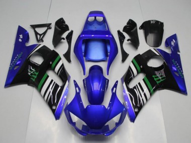 Online Azul Blanco Verde Negro Monstruo Carenado Moto Yamaha YZF R6 1998-2002