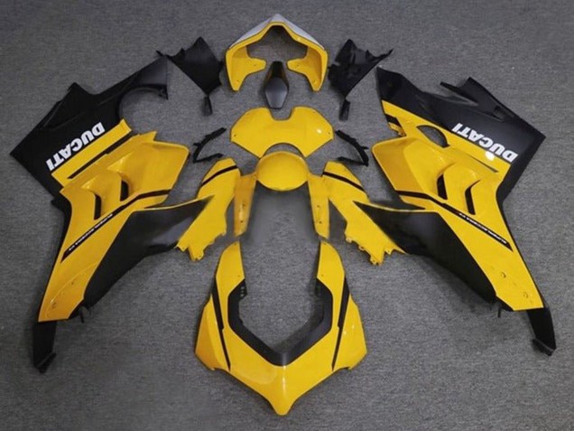 Online Amarillo Blanco Negro Mate Carenado Moto Ducati Panigale V4 V4S 2020-2021