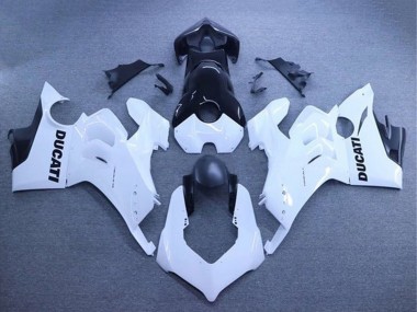 Online Blanco Negro Brillante Carenado Moto Ducati Panigale V4 V4S 2020-2021