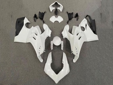 Online Blanco Perla Negro Brillante Carenado Moto Ducati Panigale V4 V4S 2020-2021