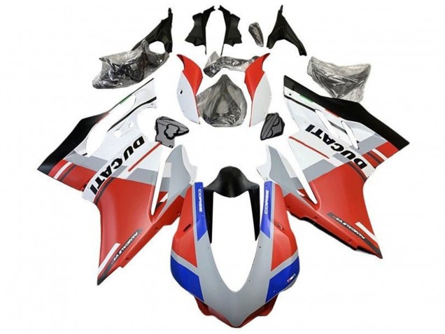 Online Blanco Rojo Azul Negro Mate Carenado Moto Ducati 959/1299 2015-2020