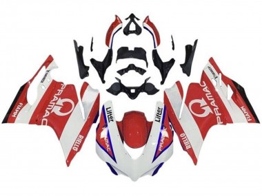 Online Blanco Rojo Azul Pramac Carenado Moto Ducati 959/1299 2015-2020