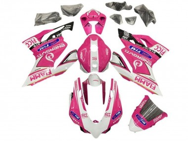 Online Rosa Blanco Negro Brillante Fiamm Carenado Moto Ducati Panigale 899/1199 2011-2014