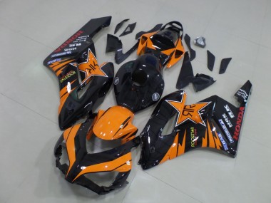 Online Naranja Negro Brillante Rockstar Carenado Moto Honda CBR1000RR 2004-2005