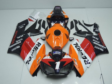 Online Naranja Blanco Rojo Negro Brillante Repsol RCV 1 Carenado Moto Honda CBR1000RR 2004-2005