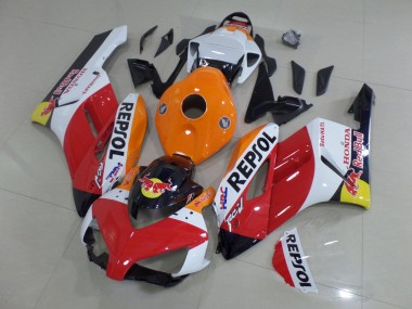 Online Naranja Blanco Rojo Negro Brillante Repsol Rojo Bull HRC Carenado Moto Honda CBR1000RR 2004-2005