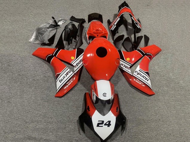 Online Rojo Blanco Negro Brillante 24 Carenado Moto Honda CBR1000RR 2008-2011