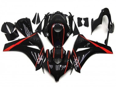 Online Negro Brillante Rojo Raya Carenado Moto Honda CBR1000RR 2008-2011