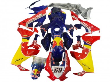 Online Azul Amarillo Rojo Bull Hayden Carenado Moto Honda CBR1000RR 2017-2023