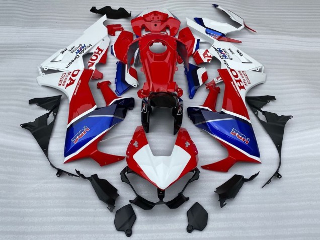 Online Blanco Rojo Azul HRC Carenado Moto Honda CBR1000RR 2017-2023
