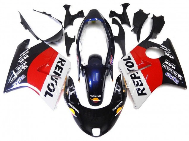 Online Rojo Blanco Azul Negro Brillante Repsol Carenado Moto Honda CBR1100XX Blackbird 1996-2007