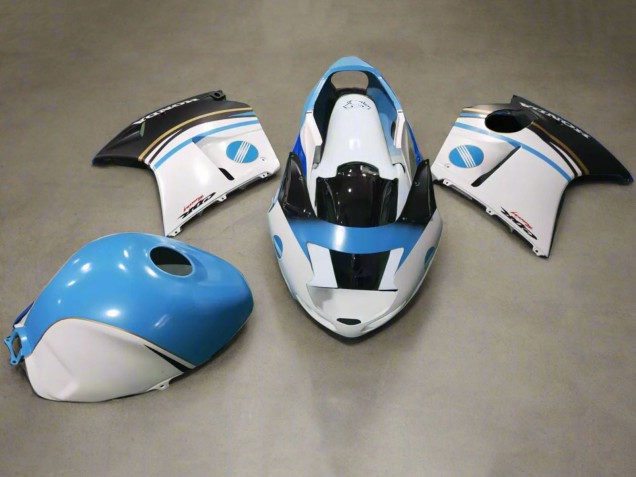 Online Blanco Azul Negro Konica Minolta Carenado Moto Honda CBR1100XX Blackbird 1996-2007