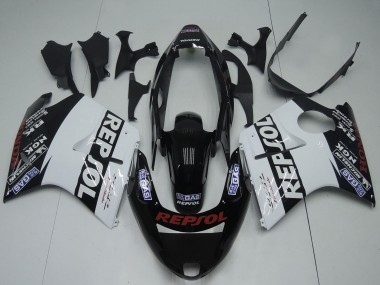 Online Negro Brillante Blanco Rojo Repsol Carenado Moto Honda CBR1100XX Blackbird 1996-2007