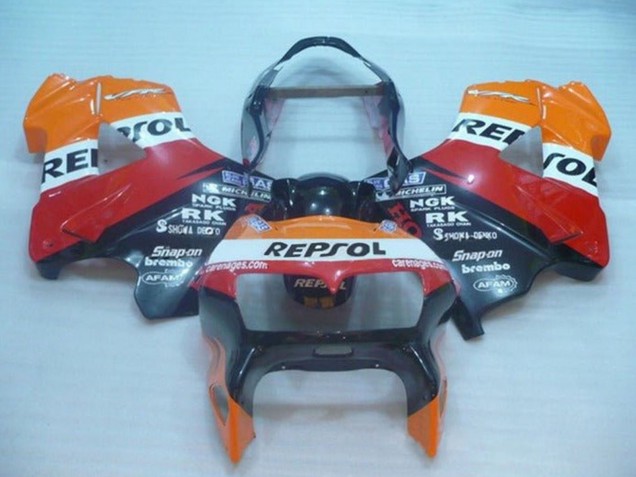 Online Naranja Blanco Rojo Negro Repsol Carenado Moto Honda VFR 800 1998-2001