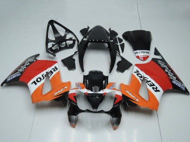 Online Naranja Blanco Rojo Negro Brillante Repsol Carenado Moto Honda VFR 800 2002-2013