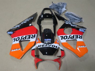Online Naranja Blanco Rojo Negro Brillante Repsol Carenados Moto Honda CBR900RR 954 2002-2003