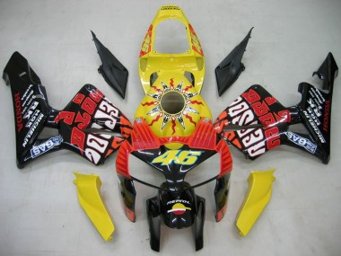 Online Negro Amarillo Rossi Carenado Moto Honda CBR600RR 2005-2006