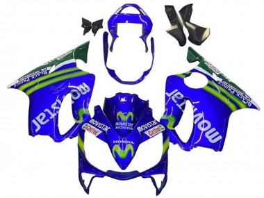 Online Azul Verde Blanco MoviStar Carenado Moto Honda CBR600 F4i 2001-2003