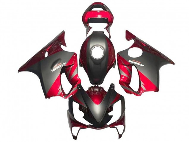 Online Rojo Negro Mate Carenado Moto Honda CBR600 F4i 2001-2003