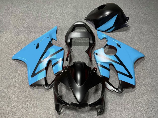 Online Azul Claro Negro Mate Carenado Moto Honda CBR600 F4i 2001-2003