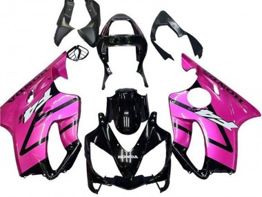 Online Rosa Negro Brillante Raya Carenados Moto Honda CBR600 F4i 2001-2003