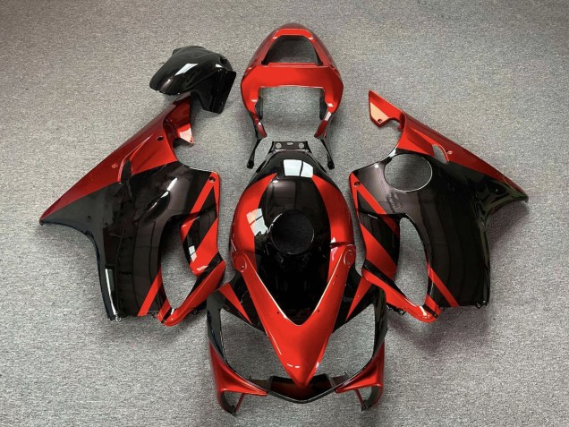 Online Rojo Negro Brillante Carenado Moto Honda CBR600 F4i 2001-2003