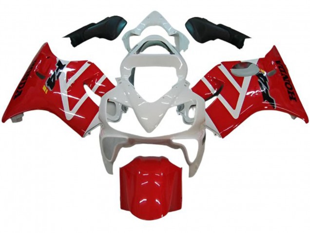 Online Blanco Rojo Carenados Moto Honda CBR600 F4i 2001-2003