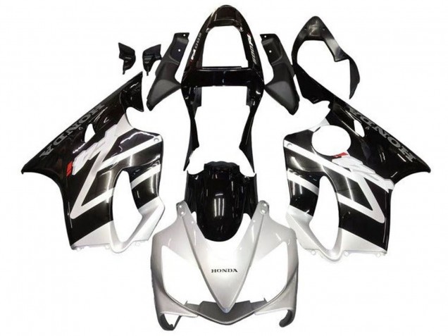 Online Plata Negro Brillante Carenado Moto Honda CBR600 F4i 2001-2003