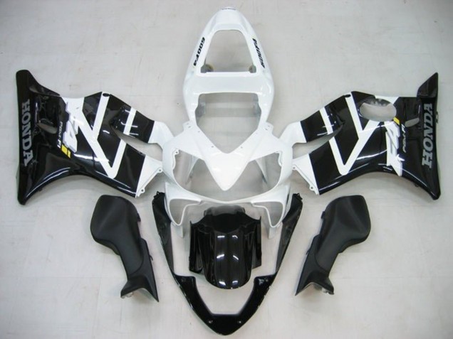 Online Blanco Negro Brillante Carenado Moto Honda CBR600 F4i 2001-2003