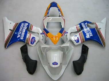 Online Amarillo Blanco Azul Rothmans Carenado Moto Honda CBR600 F4i 2001-2003