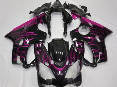 Online Negro Brillante Rosa Llama Carenado Moto Honda CBR600 F4i 2004-2007